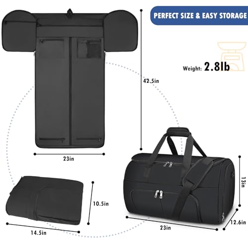 Navy Convertible Garment Bag with Shoe Compartment E295