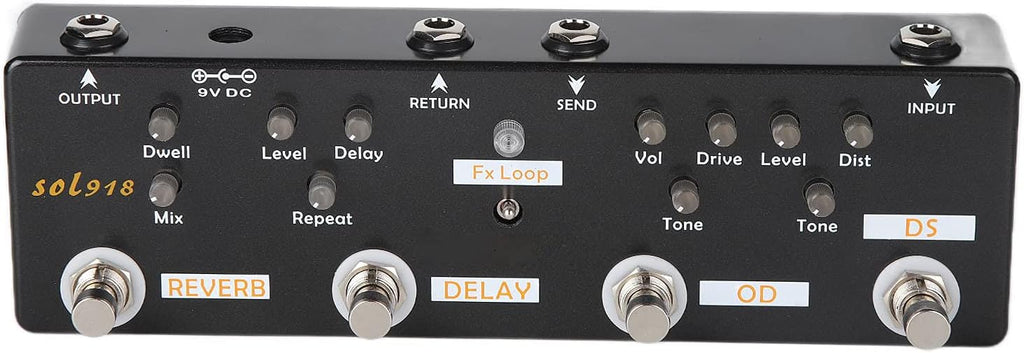 5 Mode Reverb Delay Distortion Overdrive Guitar Effect Pedal M513