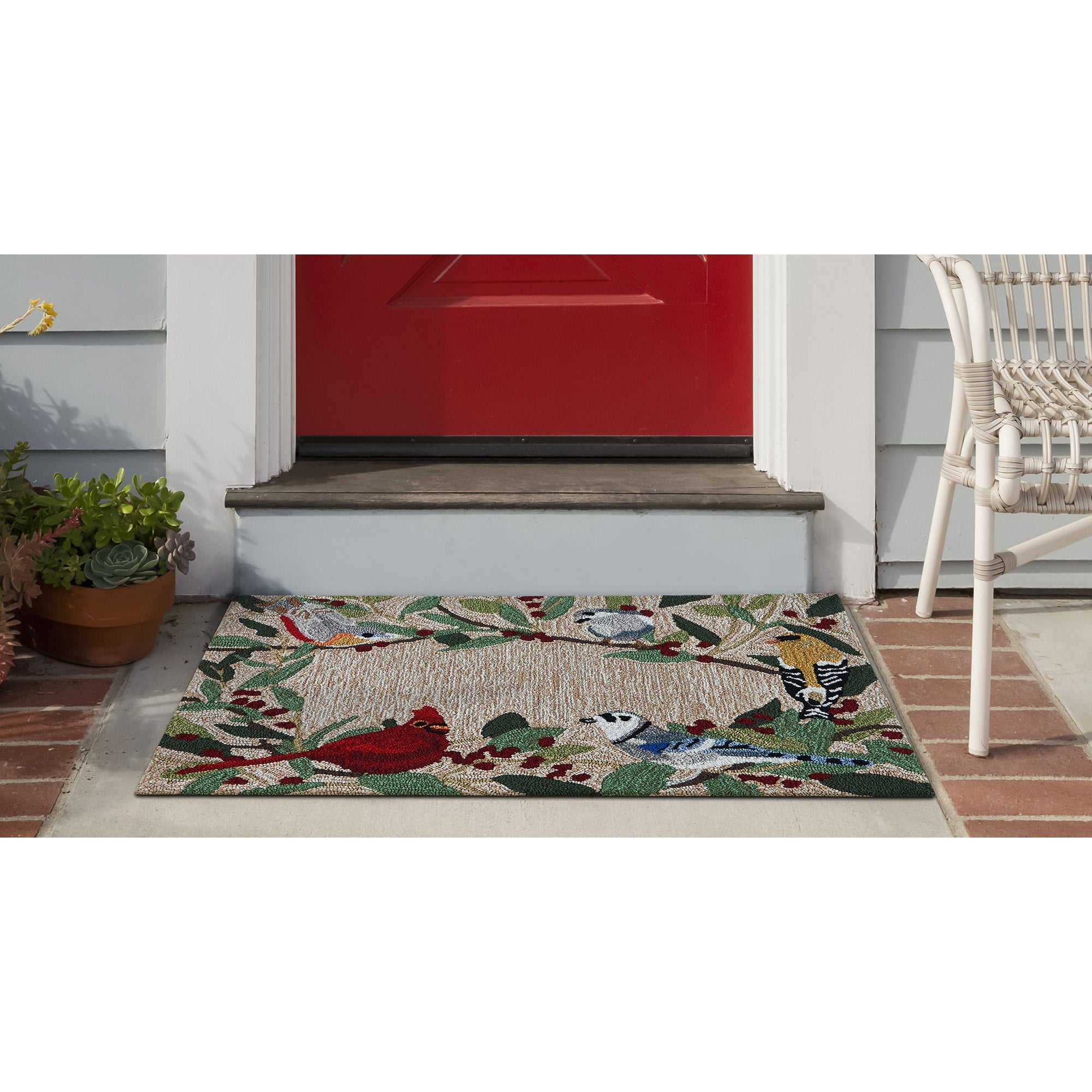 Frontporch Bird Border Indoor Outdoor Mat
