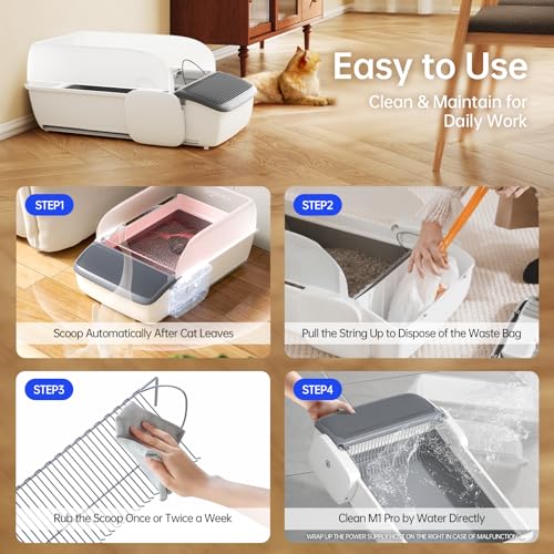 Self-Cleaning Automatic Cat Litter Box with Smart App Control V747104