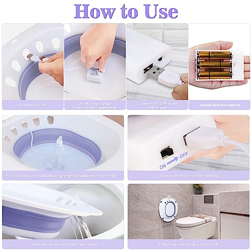 Electric Sitz Bath Kit for Toilet Seat, Automatic Flushing, Foldable F94981