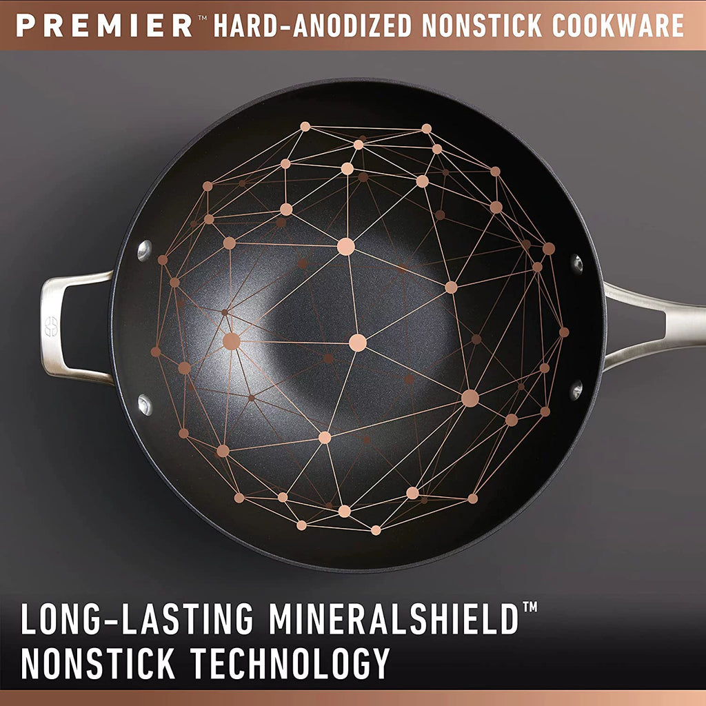 13-Inch Hard-Anodized Nonstick Deep Skillet with Lid B800702