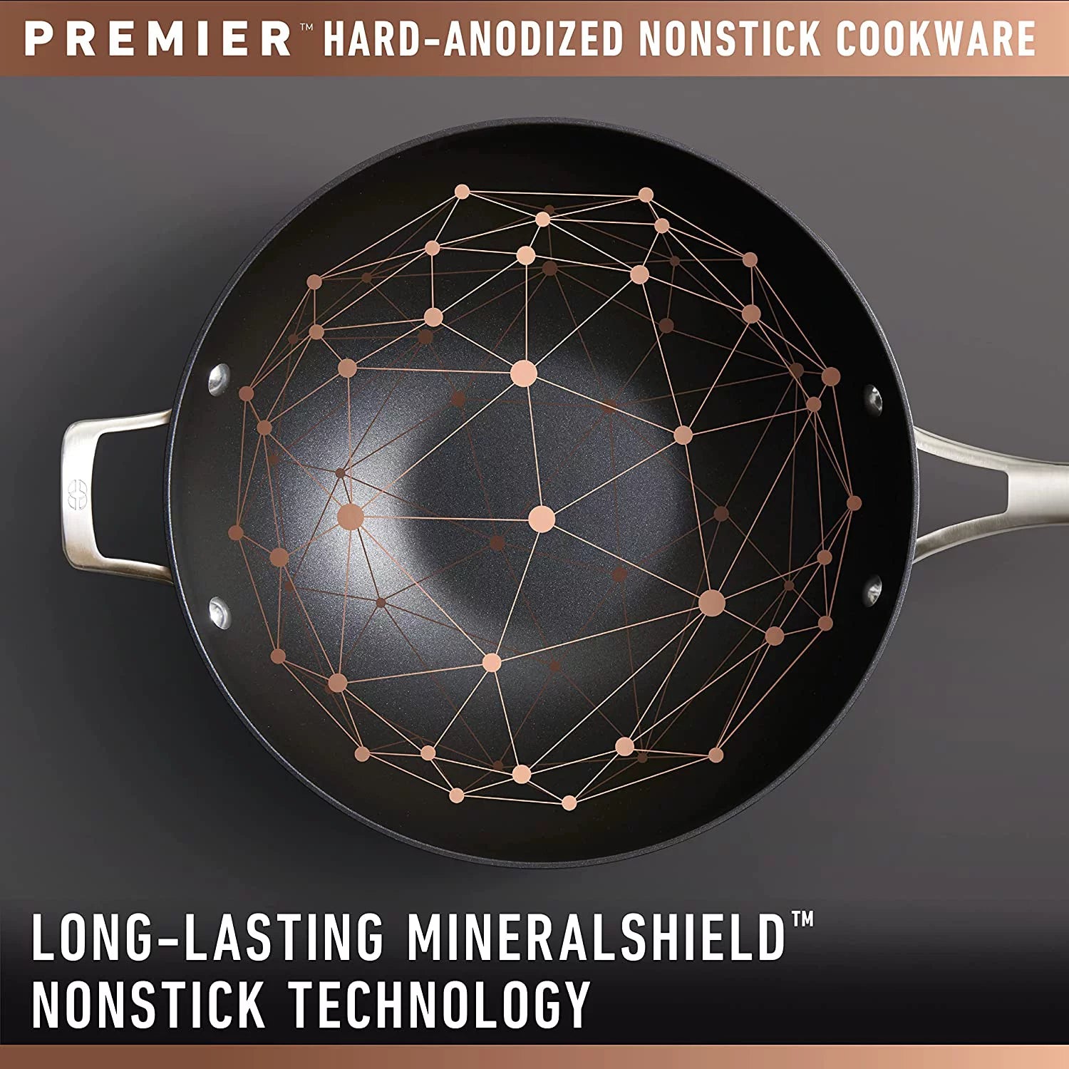 13-Inch Hard-Anodized Nonstick Deep Skillet with Lid B800702