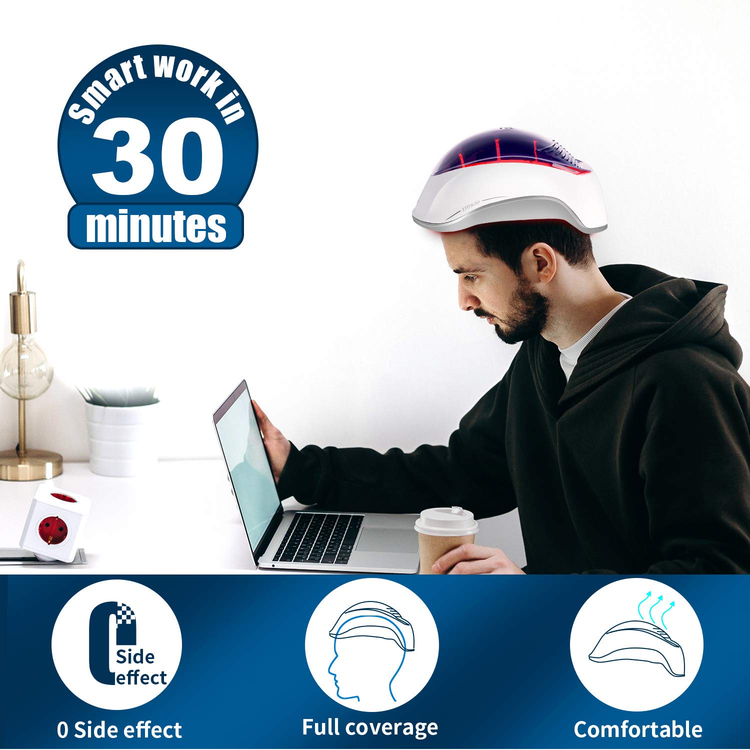 Blue-White Laser Hair Growth Cap N700737