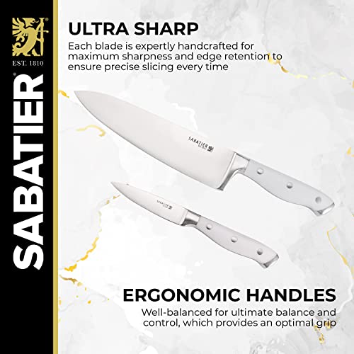 15-Piece High-Carbon Stainless Steel Forged Knife Block Set with Built-in Sharpener D567