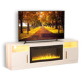 Black 70 Inch Electric Fireplace TV Stand F66858