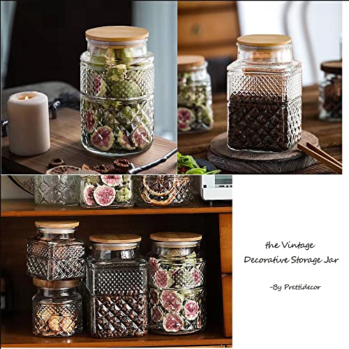 1 Gallon Glass Cookie Jar with Bamboo Lid A27111