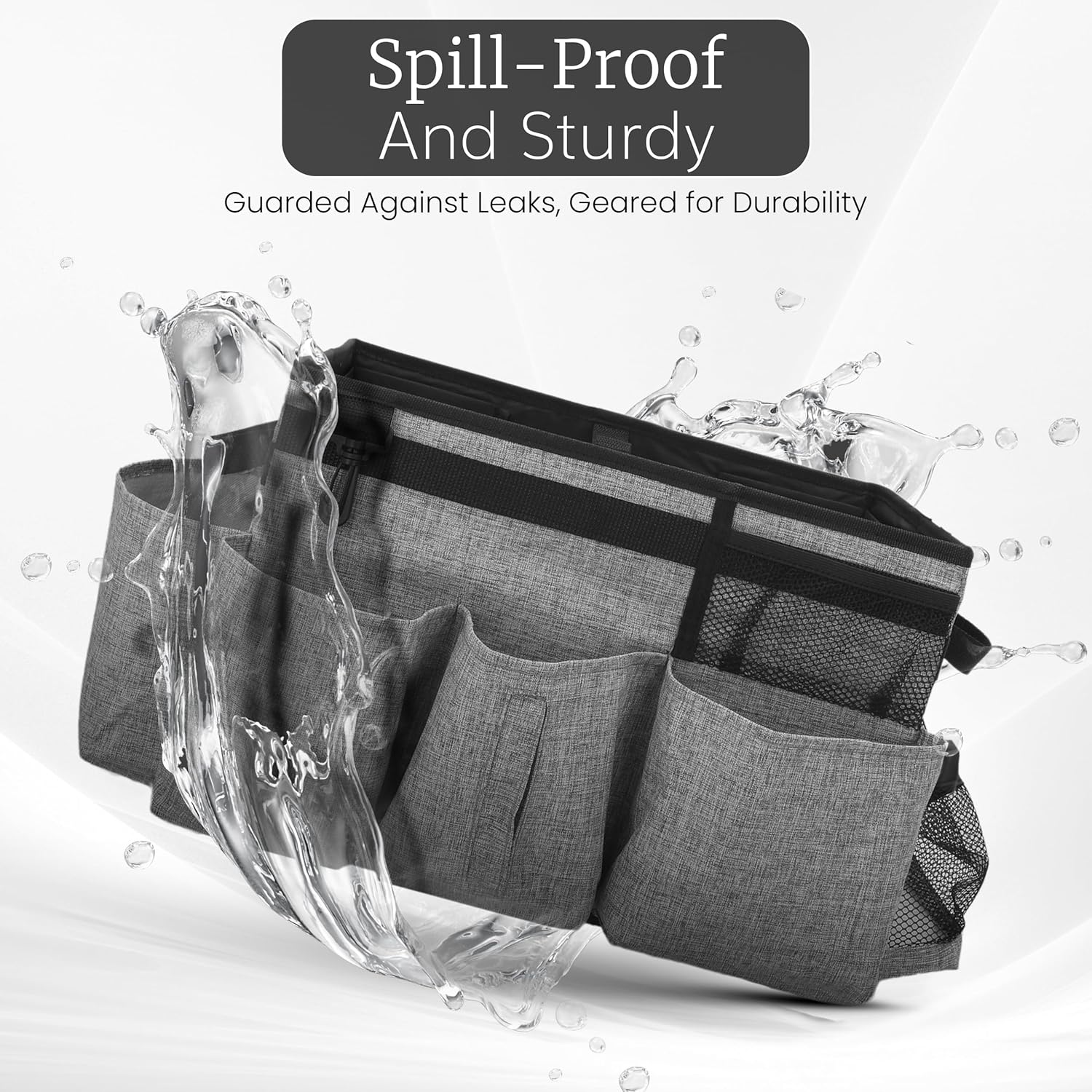 Large Cleaning Caddy with Handles and Strap, 3 Microfiber Cloths and 2 Spray Bottles G121603