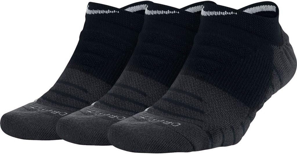 Black No-Show Training Socks (3 Pair) (Medium) S813442