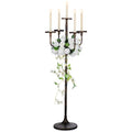 Black 5-arm 48inch Tall Metal Candle Holders D4269