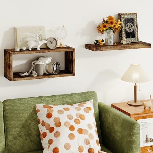 Rustic Brown Floating Shelves N124362