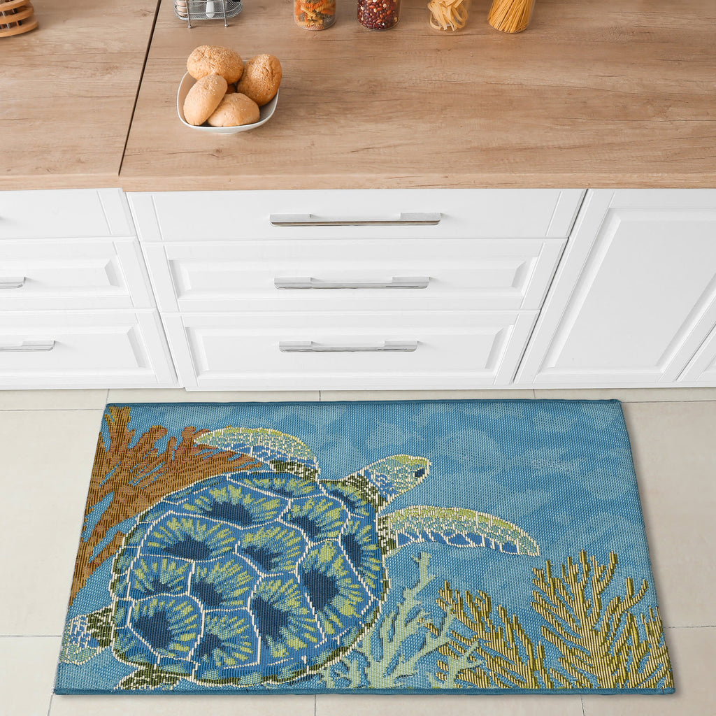 Esencia Seaturtle Garden Indoor Outdoor Mat