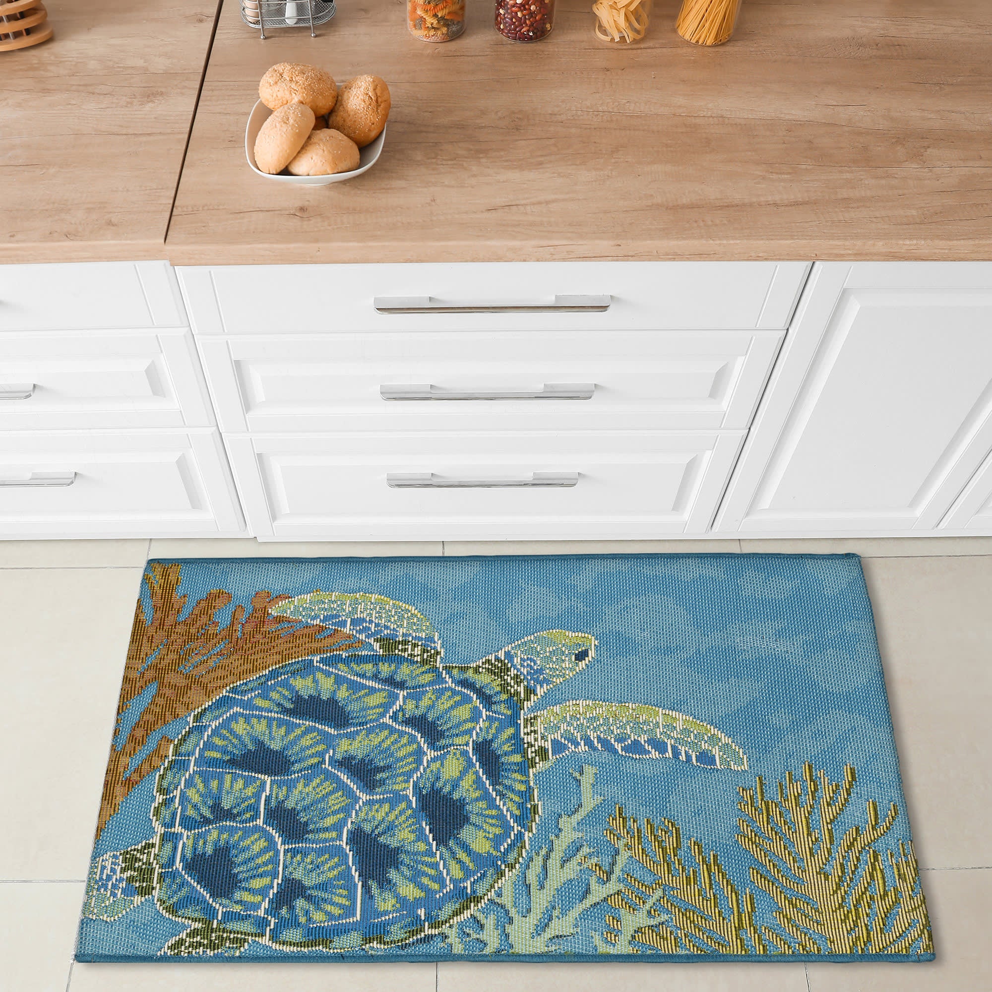 Esencia Seaturtle Garden Indoor Outdoor Mat