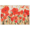 Impressions Poppies Machine Washable Indoor Mat with Non-Skid Backing