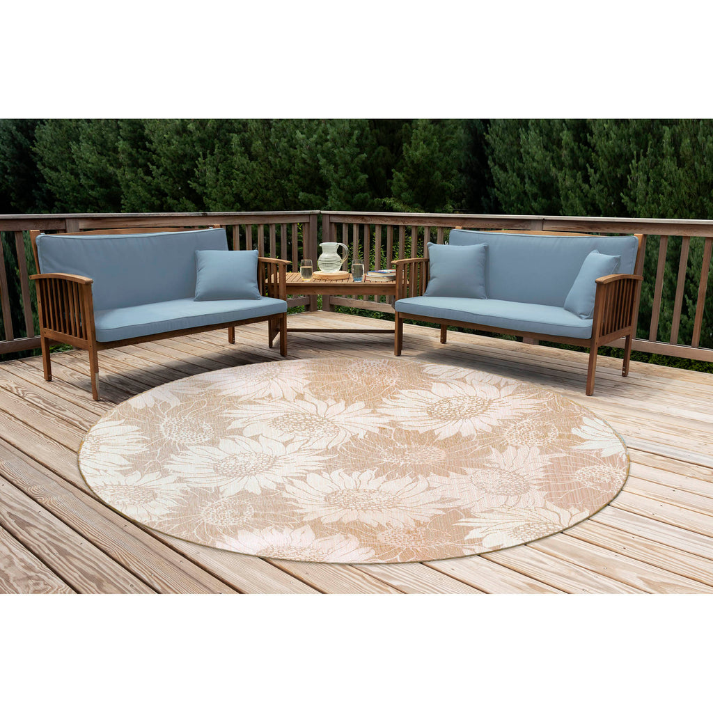 Carmel Sunflower Field Indoor Outdoor Area Rug