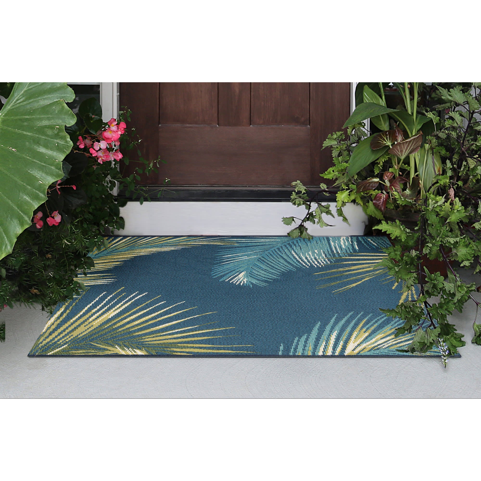 Esencia Palm Border Indoor Outdoor Mat