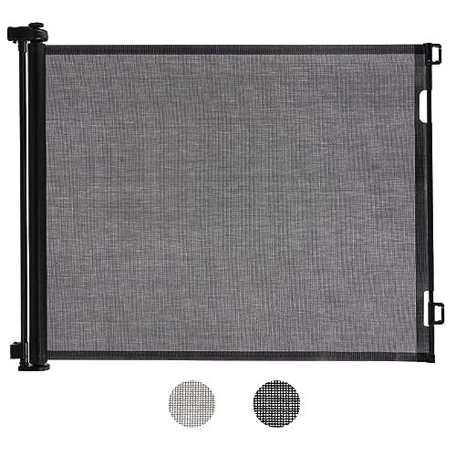 Grey Retractable Mesh Baby Gate, 41" Extra Tall, 55" Wide E544