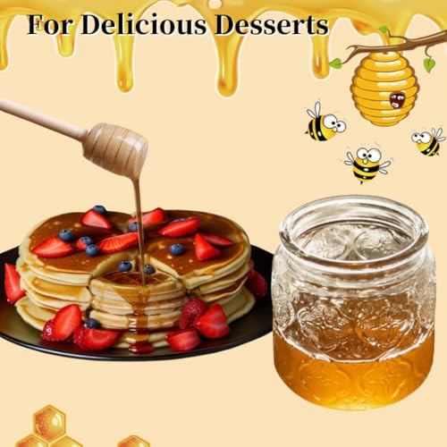 Airtight Glass Honey Jar with Wooden Lid, 17oz W1784