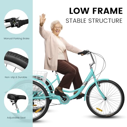 24 Inch 3 Wheel Carbon Steel Tricycle B916348