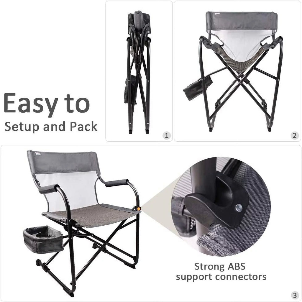 Gray Heavy Duty Folding Director's Chair W959567