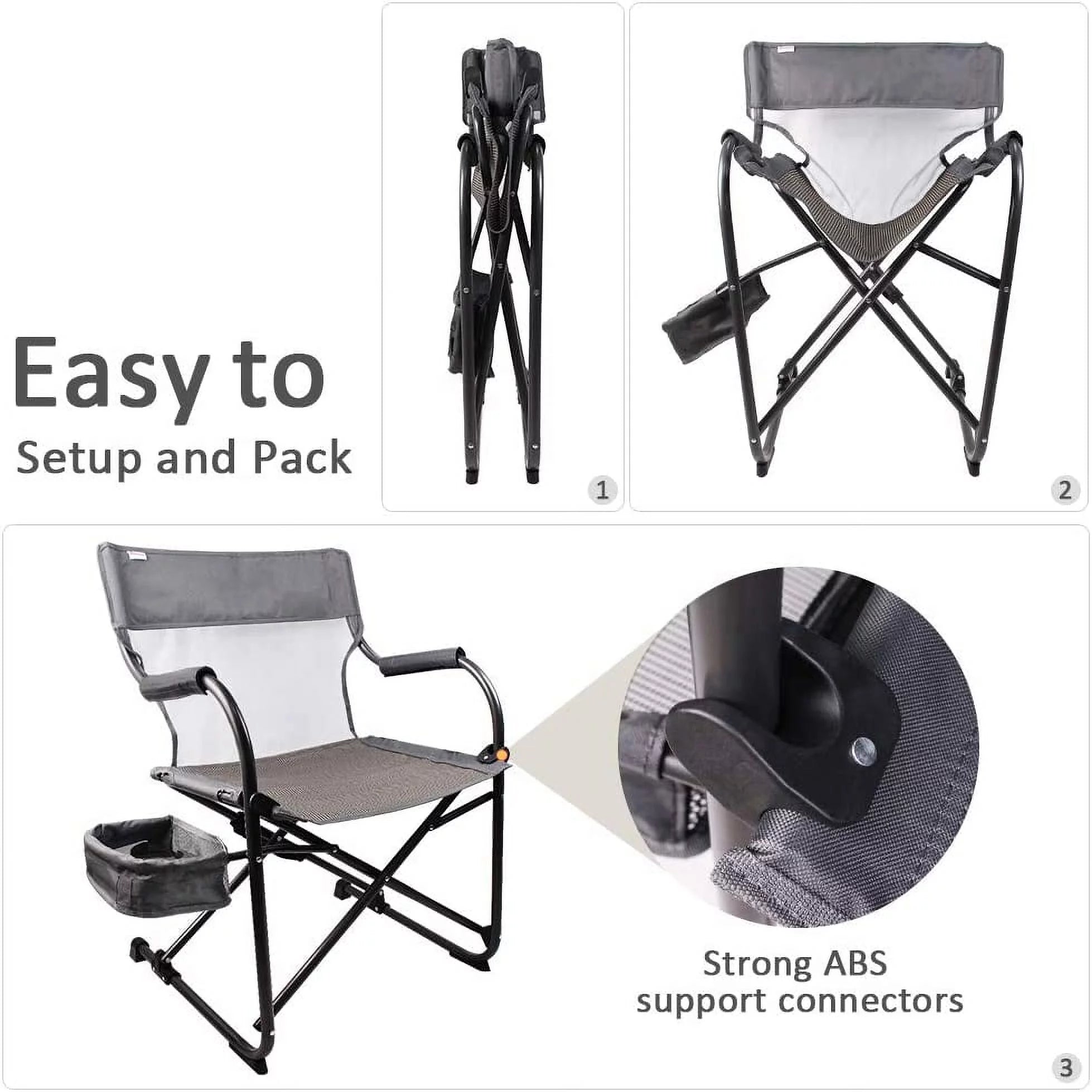 Gray Heavy Duty Folding Director's Chair W959567