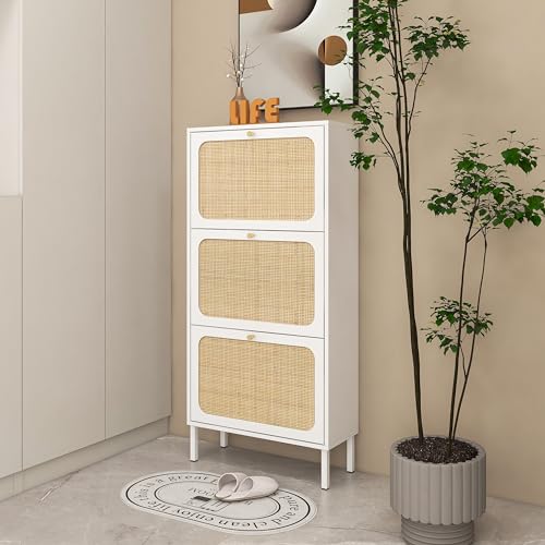 Natural Rattan Cabinet with 3 Flip Drawers O413043