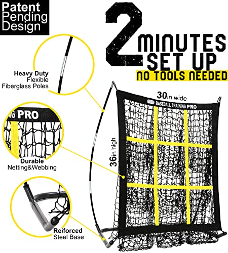 Pitching Net with Strike Zone Baseball Softball Training Equipment Q371