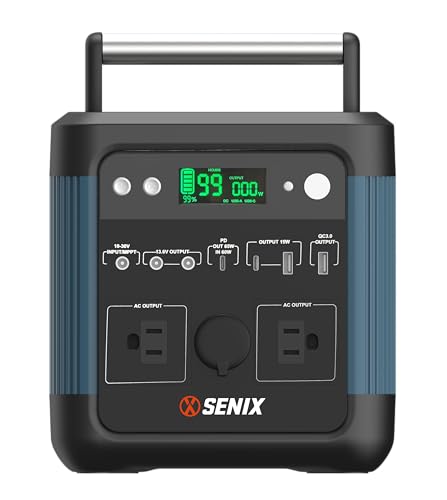 Portable Power Station 518Wh Lithium Battery 120V 600W Pure Sine Wave AC Outlets USB-A/C Car Charger LED Light J7135