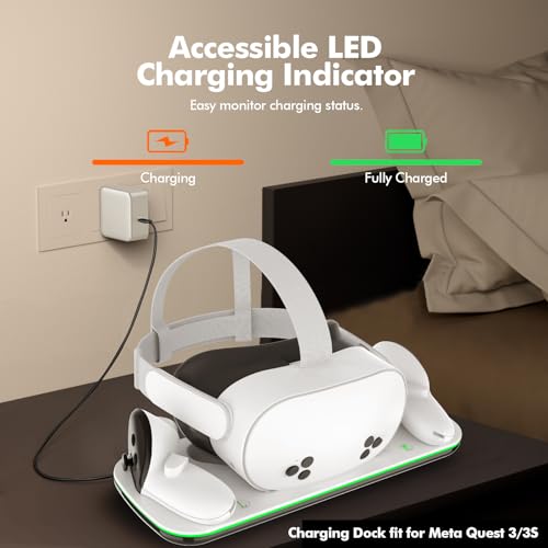 Charging Dock with Closable LED Indicator, Magnetic Charging, 2 Rechargeable 1850mA Batteries M391