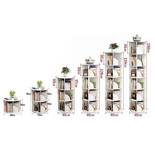 360° Rotating White Bookcase N799