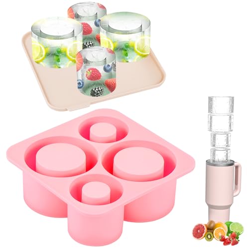 4 Pcs Silicone Hollow Cylinder Ice Mold O728