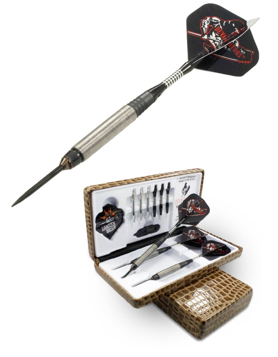 25 G Hammer Head Steel Tip Dart - Black Steel 95 Percent Tungsten G242