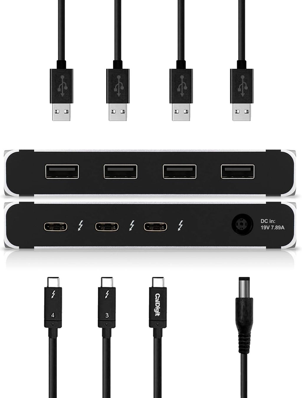 Thunderbolt 4 Multi-Port Hub with 4X Thunderbolt 4/USB4 Ports, 4X USB 3.2 Gen2 10Gb/s Ports, 60W Charging with 0.8m Cable Z911