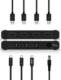 Thunderbolt 4 Multi-Port Hub with 4X Thunderbolt 4/USB4 Ports, 4X USB 3.2 Gen2 10Gb/s Ports, 60W Charging with 0.8m Cable Z911