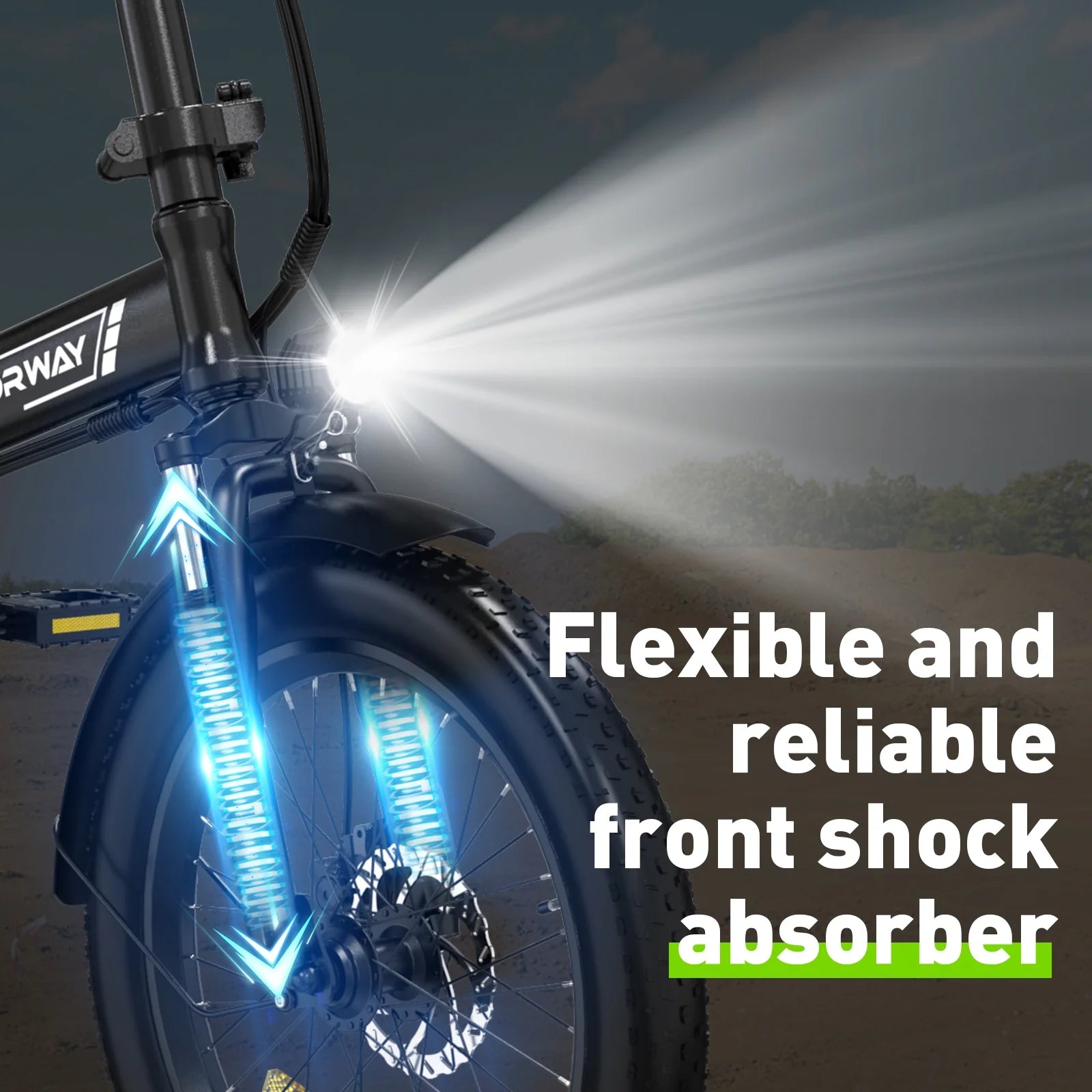 20"x3.0 Fat Tire Electric Bicycle with 500W/36V/12Ah Battery, Shimano 7-Speed E694323