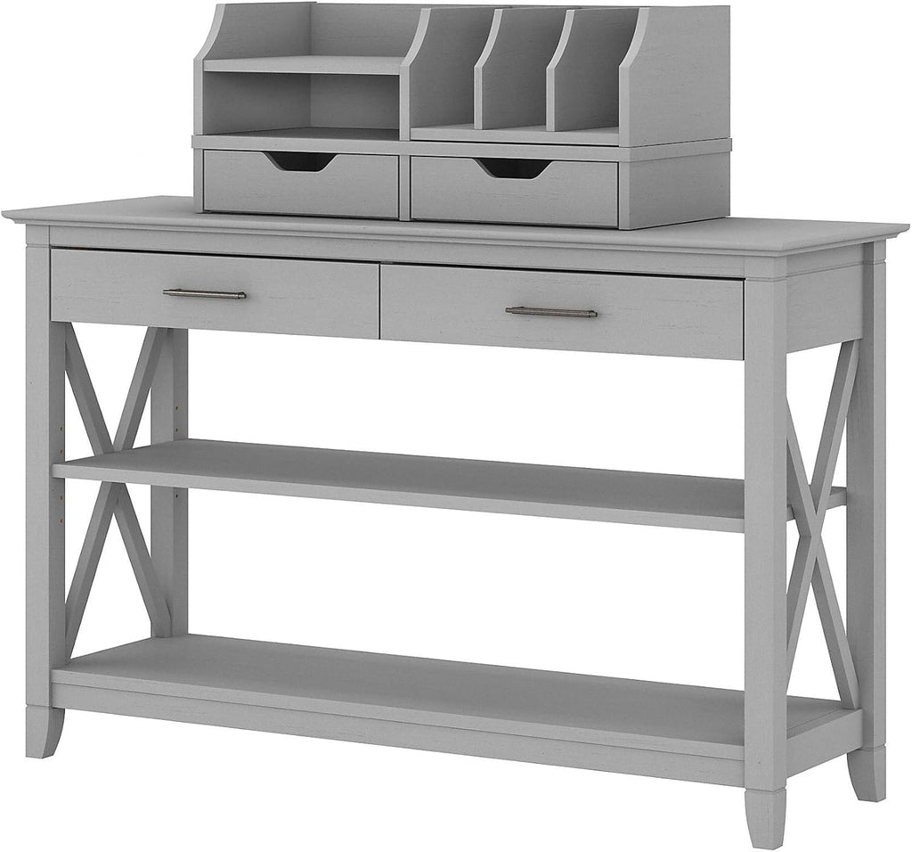 Cape Cod Gray Console Table with Storage P6811