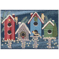 Esencia Birdhouse Holiday Indoor Outdoor Mat with Non-Skid Backing