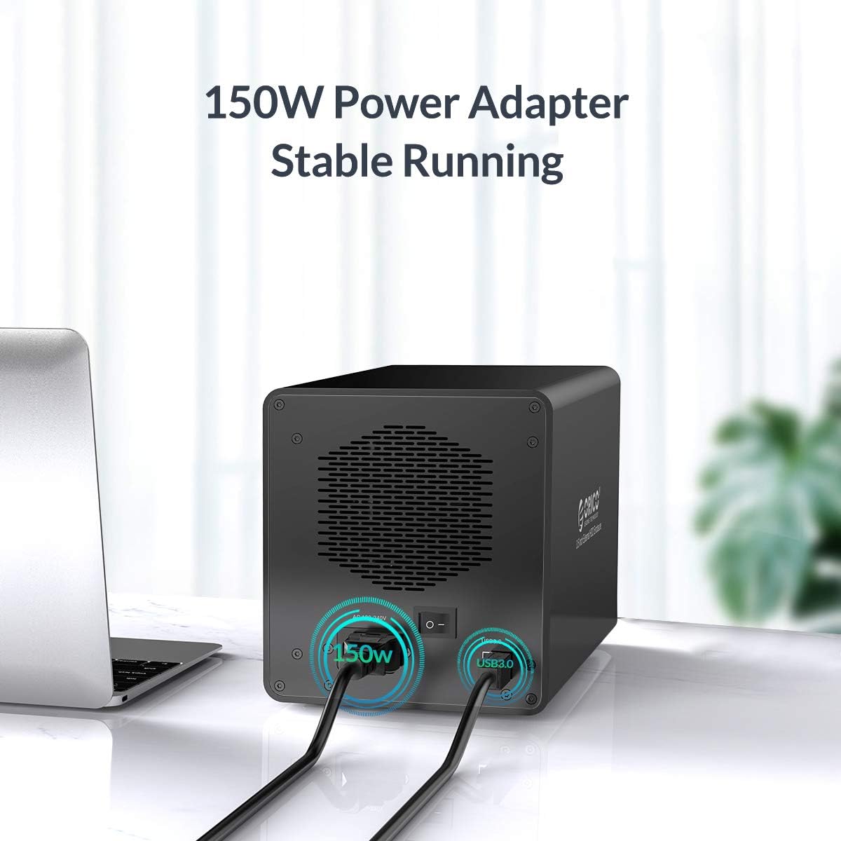 4 Bay USB 3.0 SATA External Hard Drive Enclosure for 3.5 inch HDD Aluminum Alloy RAID Enclosure S858