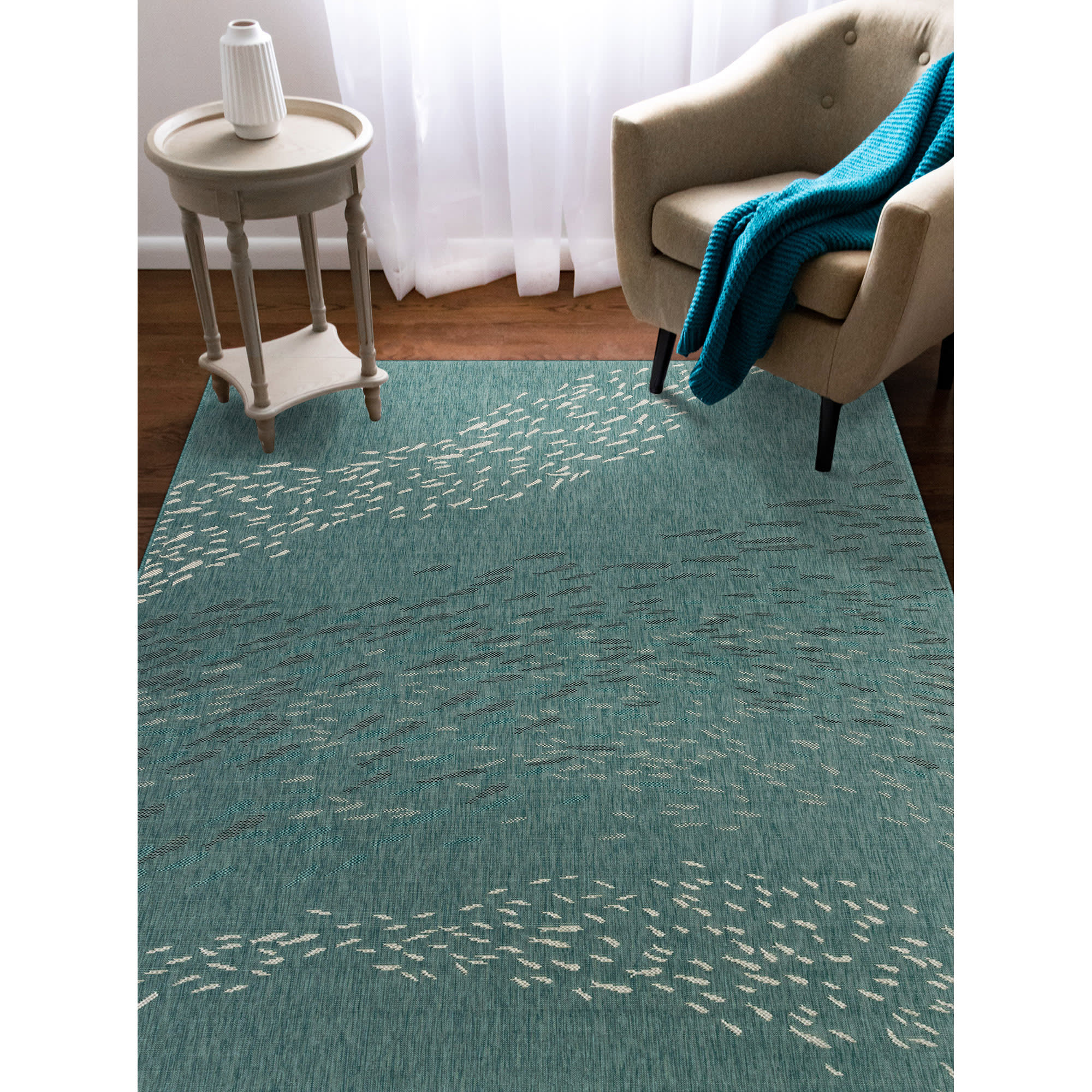 Carmel School Of Fish Indoor Outdoor Area Rug