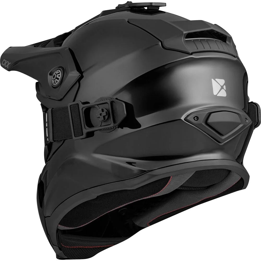 Black Fiberglass Helmet with Electric Lens Goggles XS D474383