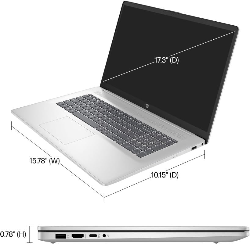 17.3'' FHD Widescreen Laptop with Intel 6-Core i3-1215U, 8GB DDR4, 1TB SSD, Natural Silver L815