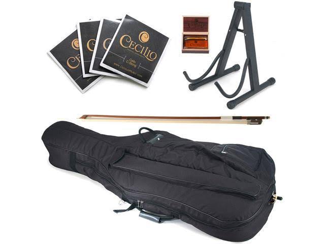 Student Cello with Soft Case, Bow, Rosin, Bridge and Extra Set of Strings, Size 1/4 L143649