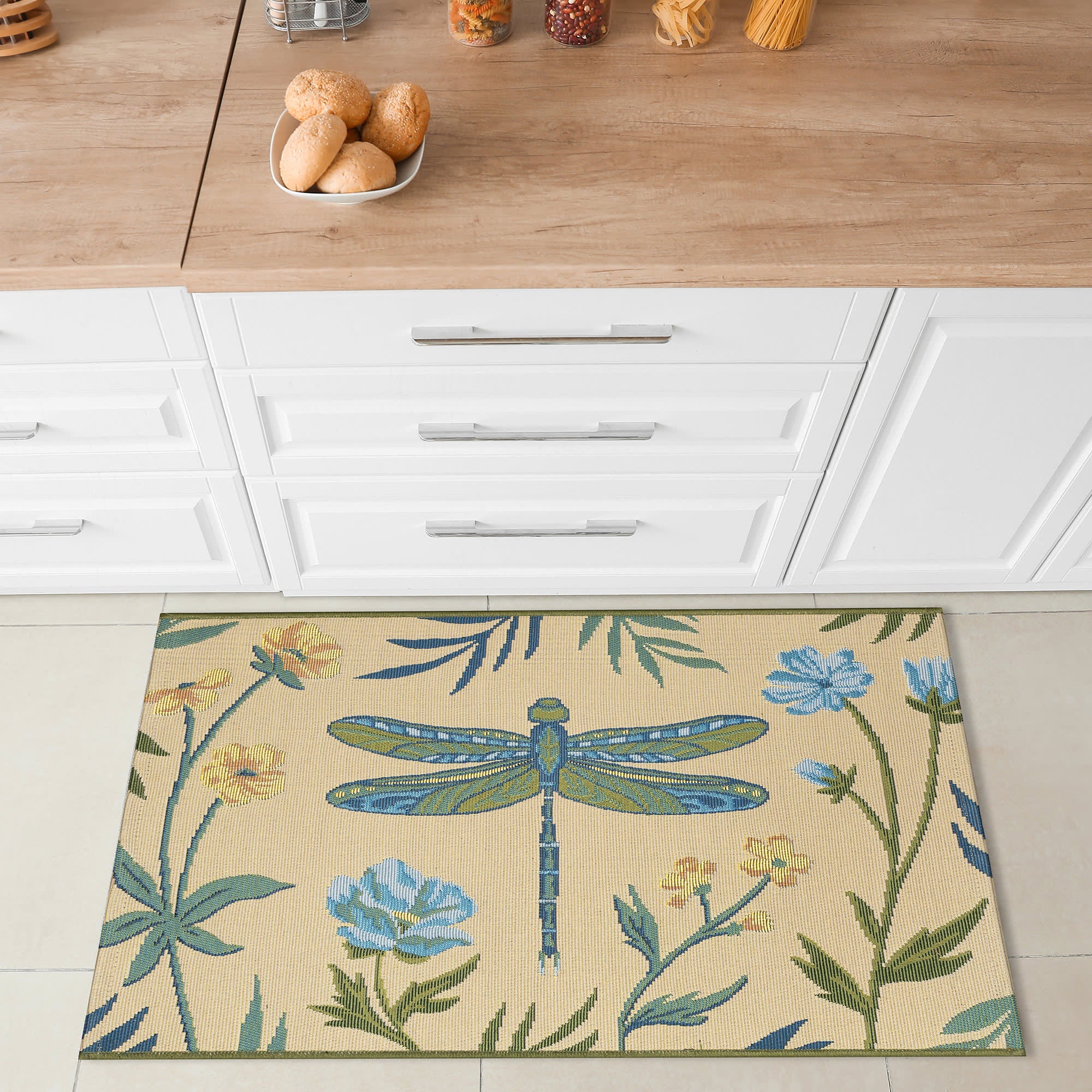 Esencia Floral Dragonfly Indoor Outdoor Mat