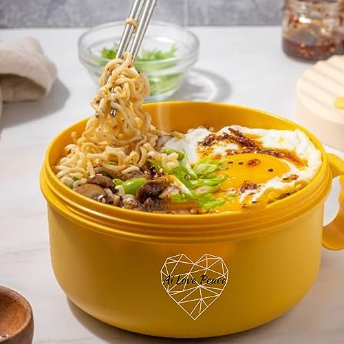 40 oz Microwave Ramen Bowl with Lid W643