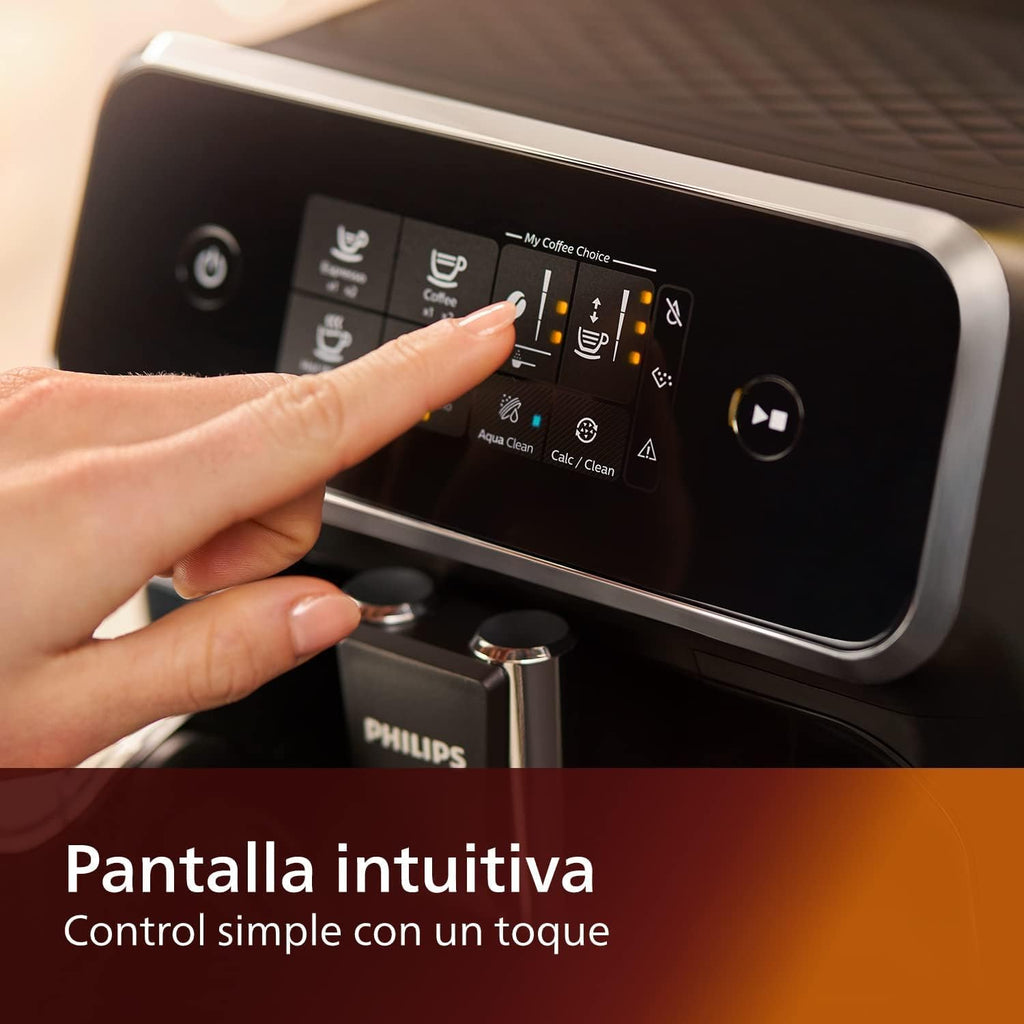 Black Fully Automatic Espresso Machine with LatteGo Milk Frother and Ceramic Grinder Y85841