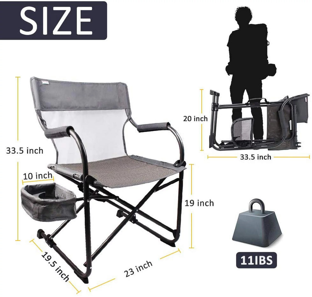 Gray Heavy Duty Folding Director's Chair W959567