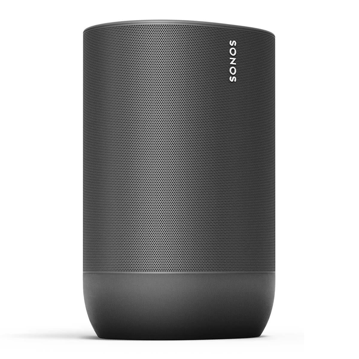 Open Box Black Portable Smart Speaker with Bluetooth and Wi-Fi P4956