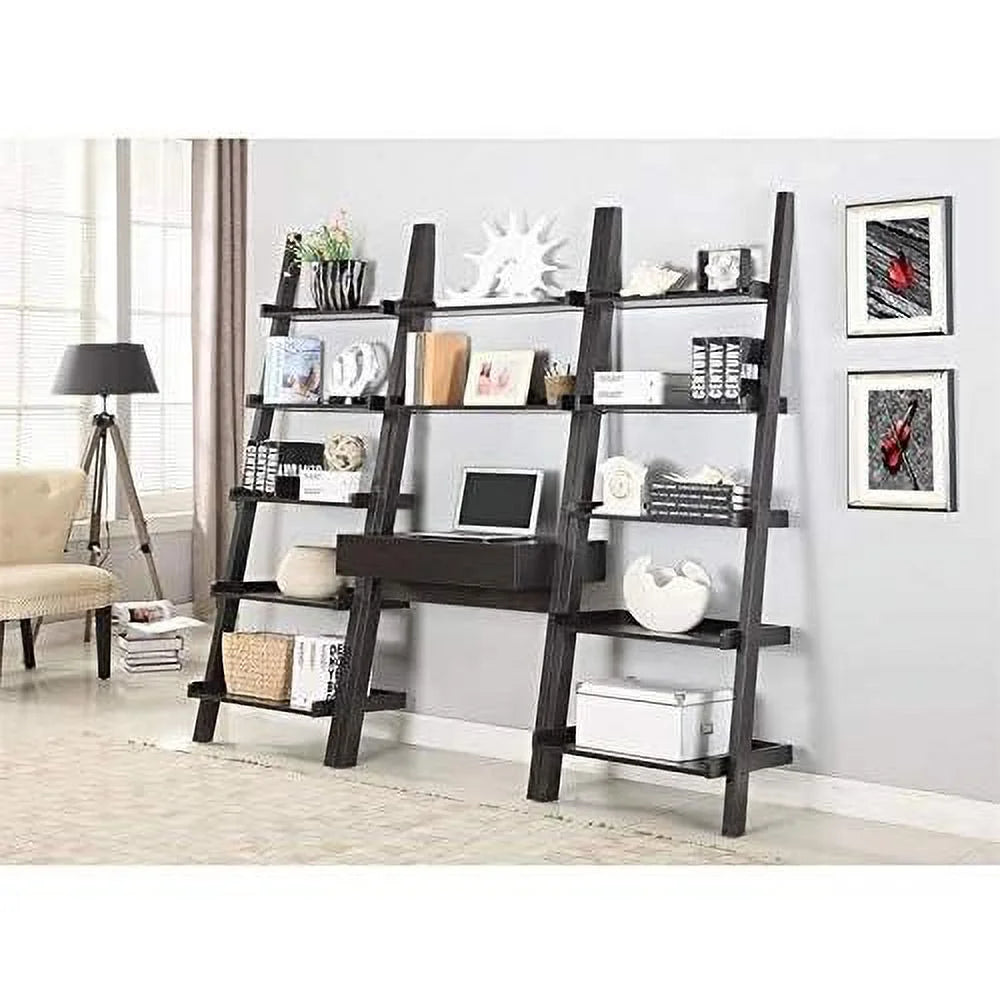 Cappuccino Wall Leaning Ladder Writing Desk M8337