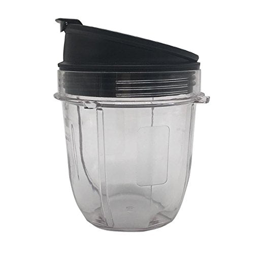 2pcs 18oz Jar cup with Spout Lid for Nutri Ninja Blender Auto iQ V6713