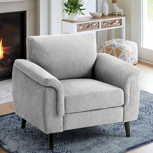 Blue Chenille Accent Chair with Wood Legs, 2PCS U388180